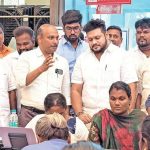 ஆய்வு பணியில் அமைச்சரின் சகோதரர்! புதுக்கோட்டையில் வெடித்த சர்ச்சை!